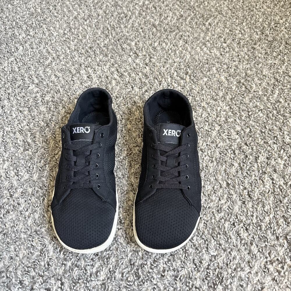 Xero Shoes Women's Dillon Lace Up Barefoot Classic Minimalist Sneaker Black 11